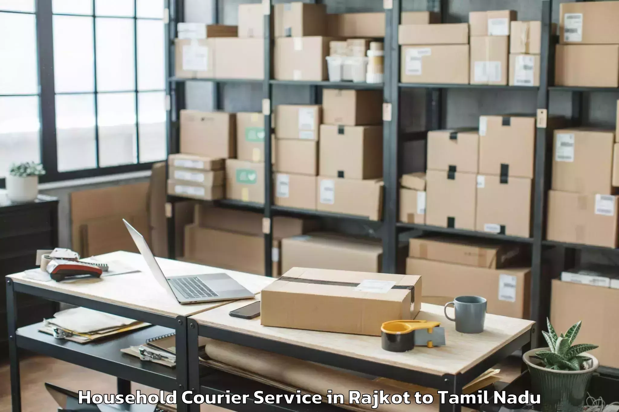 Reliable Rajkot to Rasipuram Household Courier